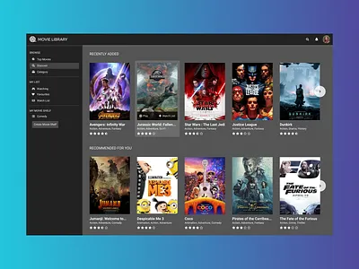 Movie Library app figma library movie ui ux