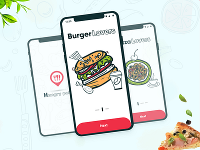 Hunger Point App Flow app flow app ui branding burger burger menu clean clean creative design ecommerce ecommerce app food and drink food app food app ui landing page modern ui uidesign webdesigner website design wireframe design