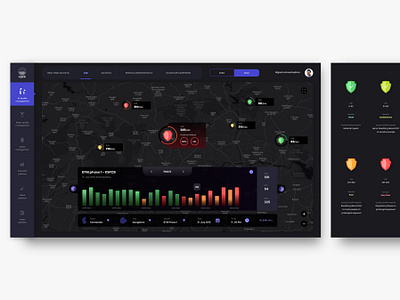 Live data - Air pollution stats air pollution data interactive interface live live data pollution stats ui design