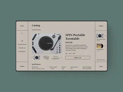 MØNØ. Product page bag brand branding catalog catalog design design ecommerce minimal product product page typography ui ux web