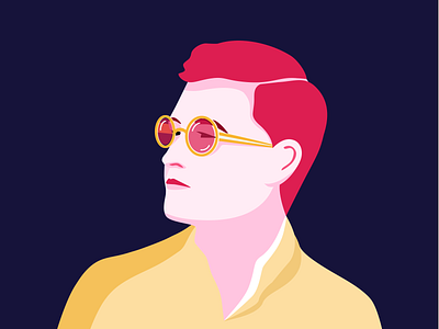 Glasses to glasses branding clean design flat illustration minimal vector