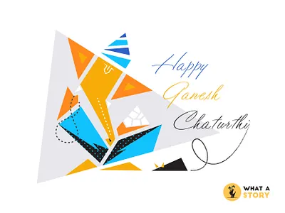 Happy Ganesh Chaturthi 2019 animation celebration creative creative art creative design creativity design festival ganesh chaturthi graphic graphic design illustration lord ganesh what a story