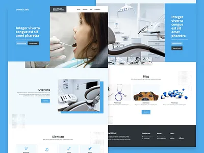 Dental clinic blue clean dental dental clinic doctor landing page landing page ui medic minimal minimalism onepage typography ui uiux web webdesign website