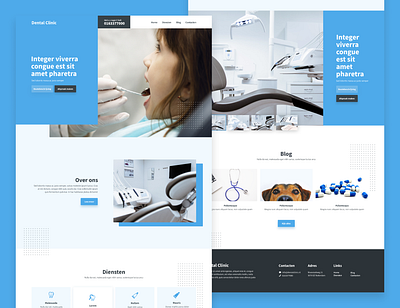 Dental clinic blue clean dental dental clinic doctor landing page landing page ui medic minimal minimalism onepage typography ui uiux web webdesign website