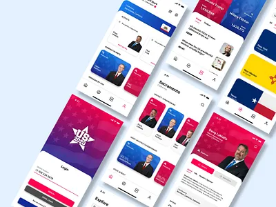 US Election 2020 app app concept app dashboard app design concept design illustration ios app design typography ui ux vector