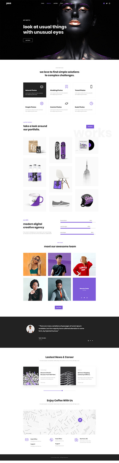 PAO WordPress Theme agency creative gallery modern parallax photo photography portfolio webdevelopment wordpress