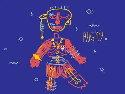 Aug 19 apple music bones illustration love