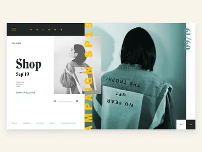Kstore - Fashion Website art direction fashion modern typography ui web web design website