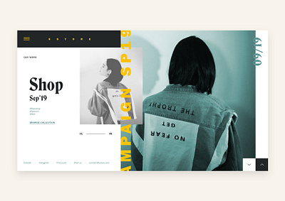 Kstore - Fashion Website art direction fashion modern typography ui web web design website