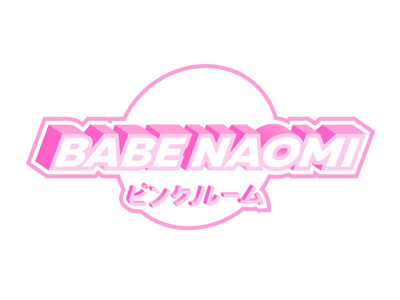 BABE NAOMI 3d 90x cute girl japan logotype pink