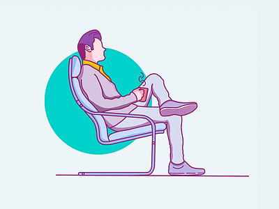 Relaxing art character design coffee color palette design drawing flat design style flat illustration hand drawn illustration illustration art illustration digital office office break pin sketch vector vector art vector artwork web