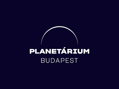 Logo for the Planetárium Budapest building circle cupola half circle identity logo logodesign logotype minimal museum planet planetarium sky space stars vector