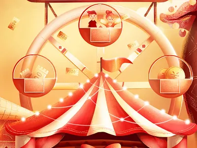 Fortune Carnival design illustration money