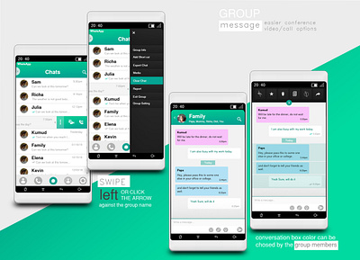 WhatsApp ReDesign design illustration photoshop ui user experience user experience design user interaction user interface ux website website design