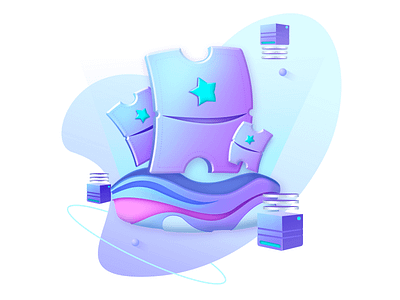 Illustration-Blockchain Vote Staking branding illustration ui