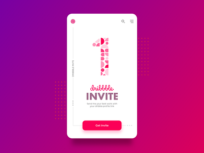 Dribbble Invite adobe adobexd design designer interaction design invite design invite giveaway invites minimal uiux vector xd