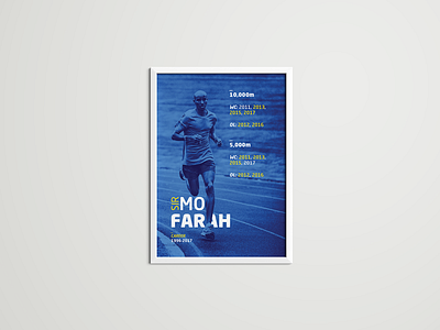 Mo Farah Sporting Icon Poster brand branding champion design farah gold icons legend medalist mo mo farah olympic olympics poster poster design runner sport sports winner