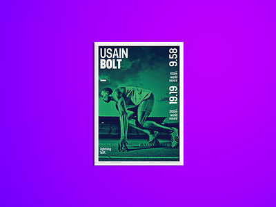 Usain Bolt Sporting Icon Poster bolt brand branding champions design fast icon jamaica olympic poster poster design runner sport sporting sports sprint sprinter usain usain bolt world record
