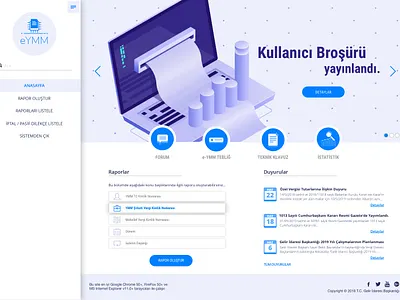 Dashboard application ui web