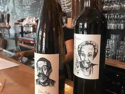 Dem Bopi Sai Beschten art artist artwork bottle brand design brand identity branding draw graphic design identity branding illustration ink ink sketch drawing art package design packaging wine