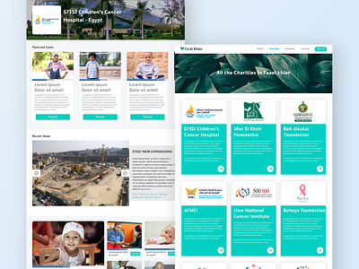 Fa'el khier website charities page charity design uidesign uiux webdesign website wip