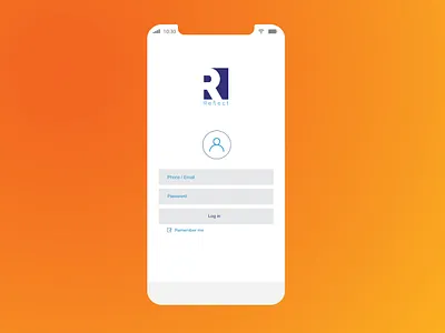 log in page app ui ux web