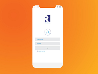 log in page app ui ux web