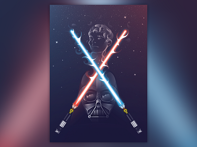 For Ian darthvader friend ian illustration light saber sky space vector