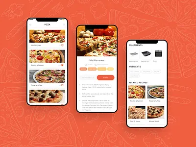 Recipe Mobile App - UI/UX Design Project application design ios iphone x mobile app modern ui user experience user interface ux