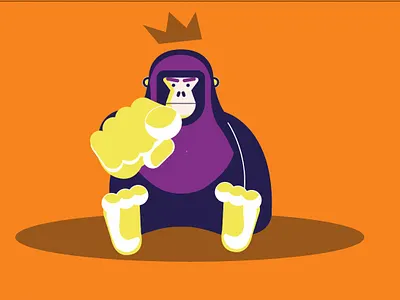 Gorilla animal character drawing funk funny gorilla illustration illustrator vector vectors