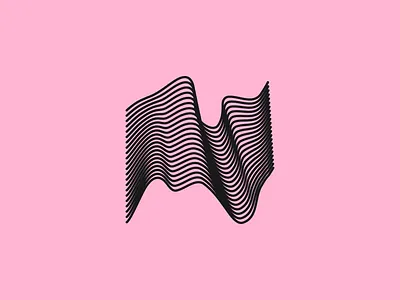 Waves aesthetic branding design icon illustration logo trending vaporwave vector