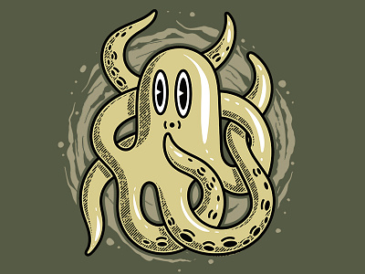 octopus animal awesome cartoon character characters comic cool cute cute art design illustration ocean octopus pin pin button sea sticker sweet t shirt tentacles