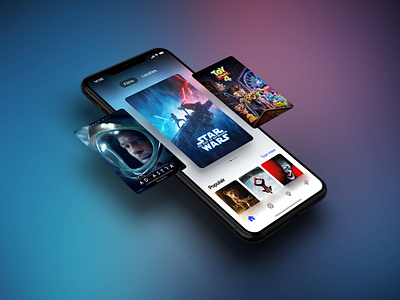 Oscar – Home exploration app carousel cinema gradient interface ios iphone x mobile movie movie poster movies product design slider star wars starwars