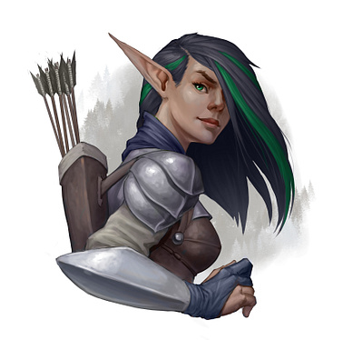 Arwin character character design colorful art design fantasy fantasyart hair illustration paint photoshop