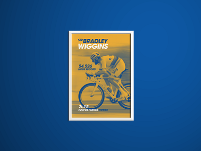 Bradley Wiggins Sporting Icon Poster bicycle bike biking bradley bradley wiggins brand branding champion cycling design icon olympics pedal poster poster design riding sporting sports tour de france