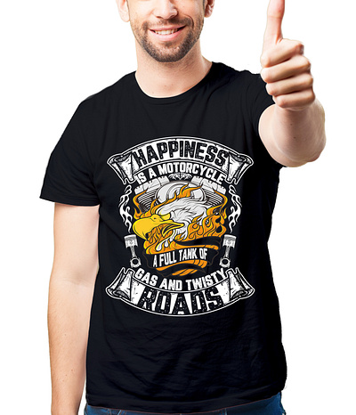 Happiness Motorcycle T-Shirt bike happiness roads motorcycle
