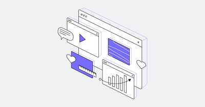 Marketing Designer - Video Editor Ad Illustration ad campaign clean design illustration isometric isometric illustration minimal recruitment vector web