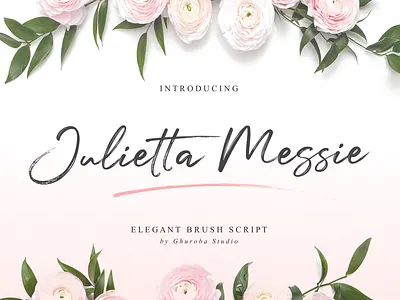 Julietta Messie | Elegant Brush Script branding brush script design fonts handwritten invitation logo typeface typography