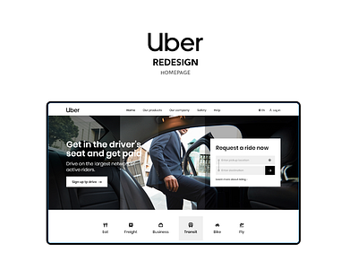 Uber Homepage Redesign design redesign ui ux web webdesign