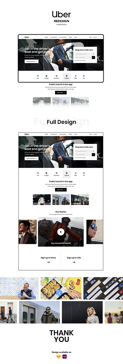 Uber Homepage Redesign design redesign ui ux web webdesign