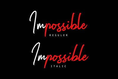 Impossible | Handwritten Font branding design fonts handwritten logo typeface typography