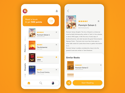 Digital Library app design dribbble ui uidesign uiux