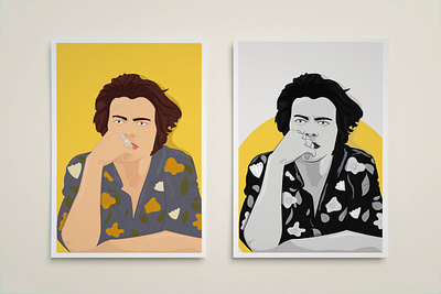 Harry Styles british character character illustration flat harry styles illustration illustrator minimal simple singer uk vector vectorillustration