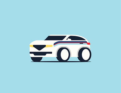 Martini SUV Illustration. automotive car cute illustration martini minimal racing suv