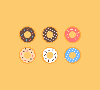 Donuts 🍩 artwork banner design donut donuts doughnut flat flat design fun graphic icon illustration illustrator sweets work