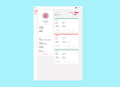 Invoice Listing page #02 dailyui design flat flatdesign illustration invoice invoices ui ux web website