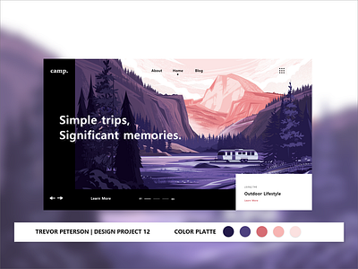 Daily Web/UI Design 12 | camp. Website Design daily ui daily web design minimal minimalist simple ui ui design ux design web design web designer