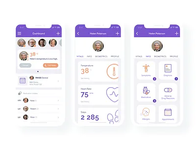 Health Care caregivers clean ui health app healthcare imaginarycloud ios mobile app