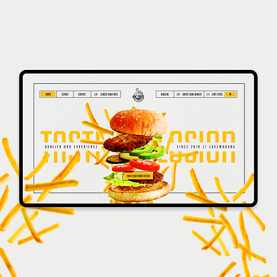 Mr. Fritz explosion fries hamburger homepage layout webdesign