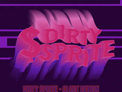 Dirty $prite artwork illustrator text typo